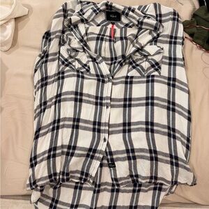 Rails Black/Blue and White Plaid Button-Down Shirt